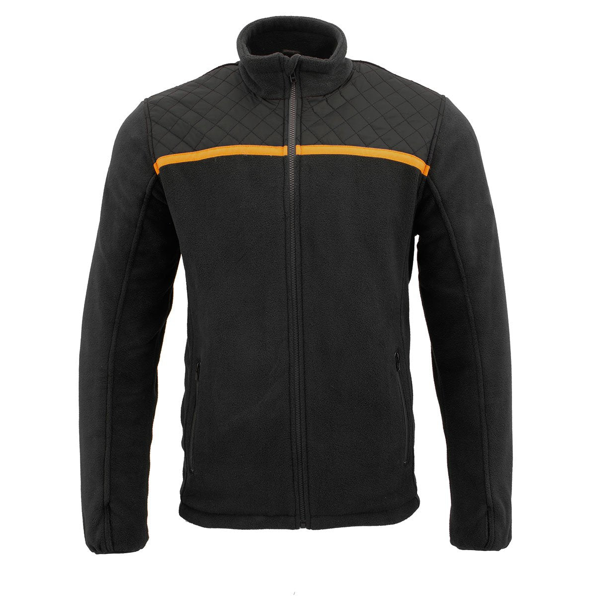MPM1783 Men's Black Micro Fleece Zipper Front Jacket