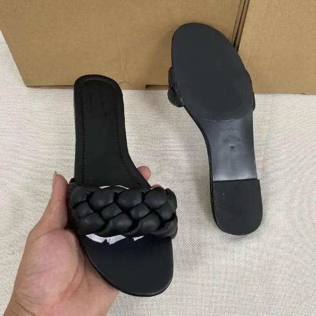 New 2021 Summer Sandals Flat Bottom Fashion Women Slides Sandals slipper -  Outdoor designer shoes for women