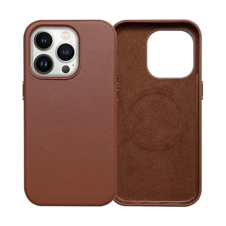 New Colorful Leather For iPhone 14 13 Pro Max Mini Magnet Case Cover Wireless Charging Drop Protect Covers Shockproof Slim Back Cover Leather Case For iPhone Slim and Aesthetic iPhone 14 case