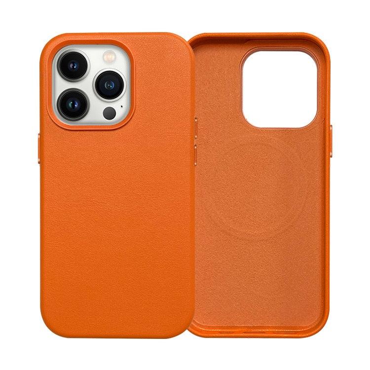 New Colorful Leather For iPhone 14 13 Pro Max Mini Magnet Case Cover Wireless Charging Drop Protect Covers Shockproof Slim Back Cover Leather Case For iPhone Slim and Aesthetic iPhone 14 case
