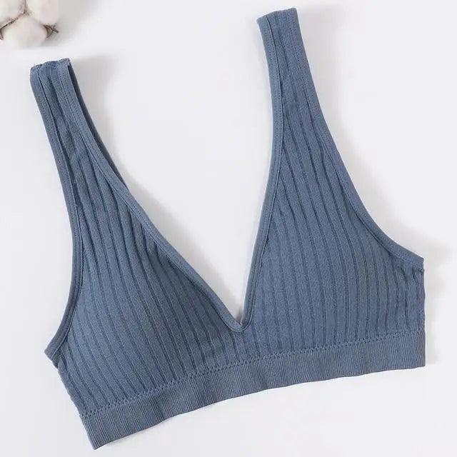 New Comfortable Seamless Sports Bras For Women And Girls Top Female Brassiere Deep V Sexy Women's Underwear Backless