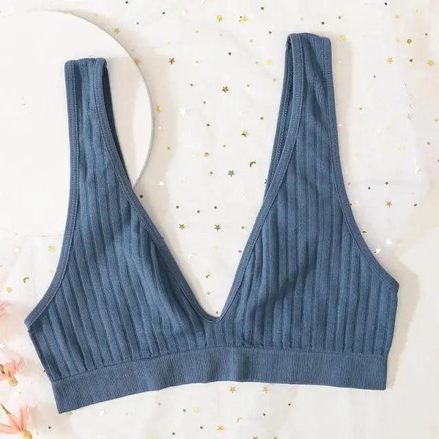New Comfortable Seamless Sports Bras For Women And Girls Top Female Brassiere Deep V Sexy Women's Underwear Backless