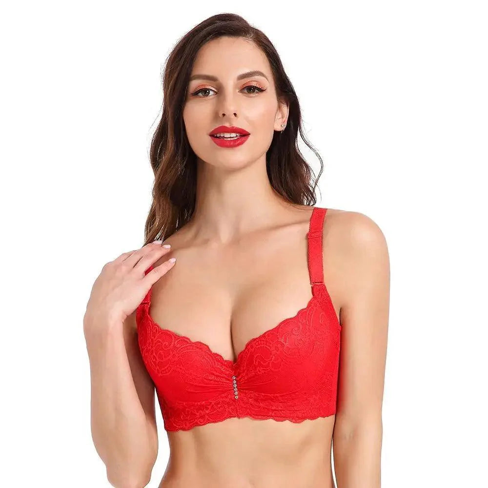 New Luxury Bras for Women's Bra Plus Big Large Size Super Push Up Bralette Lace Intimates Sexy Undrwear For Females