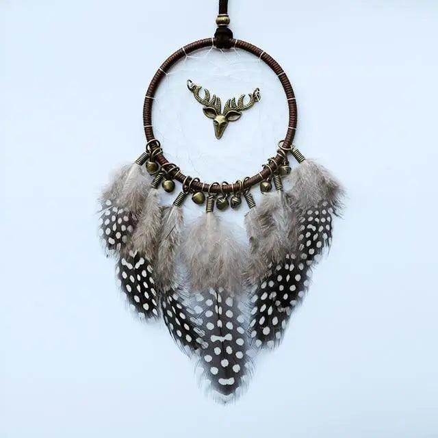 New Luxury Original Silver Gray Dream Catcher 2 Ring Feather Hanging Art Gifts To Bestie Friends Creative Valentine's Day Gifts