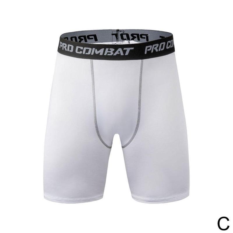 New Male Fitness Quick-Drying Tight Shorts Elastic Compression Leggings Training Pants Men Running Shorts Comfort Black Gray Mens Running Compression Pants Workout Cool Quick Dry Sports Shorts for Running Athletic Underwear