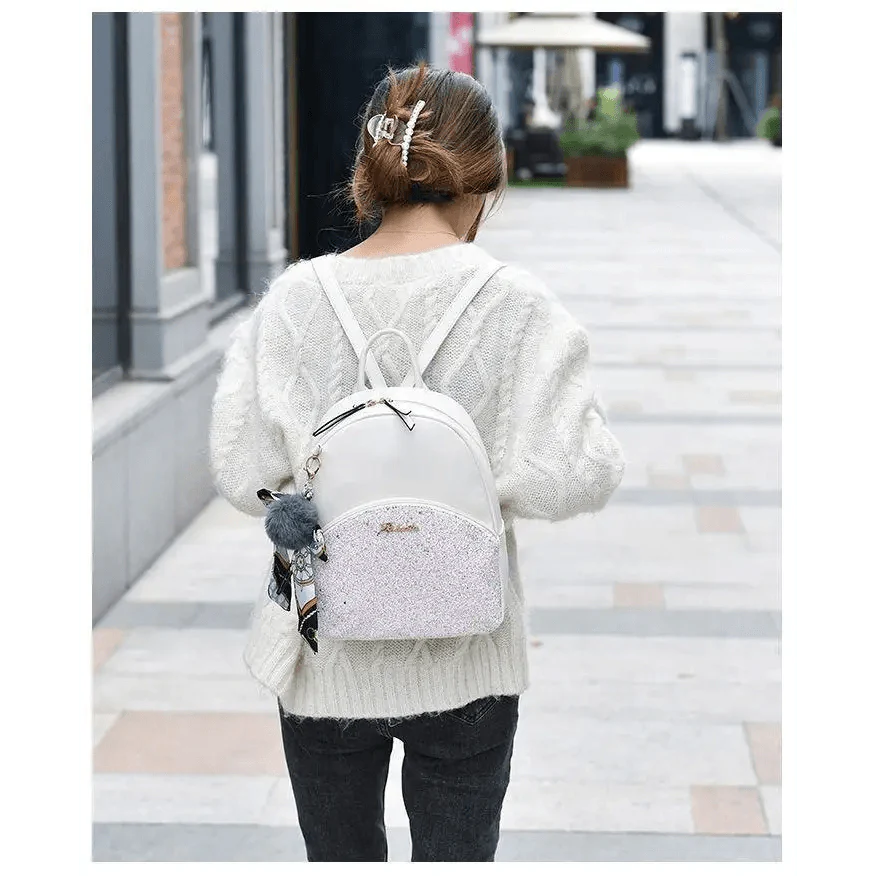 New PU Leather Business Backpacks For Ladies And Girls Fashion Designer Teenage Girls Student School Bags
