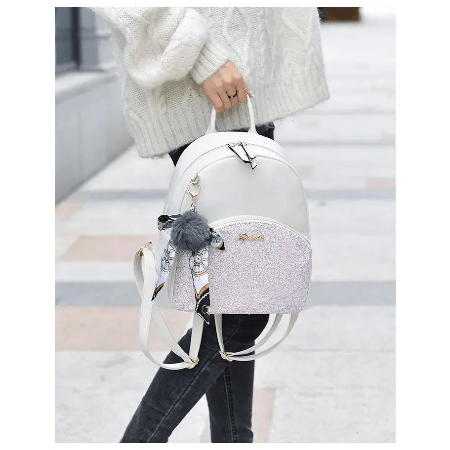New PU Leather Business Backpacks For Ladies And Girls Fashion Designer Teenage Girls Student School Bags