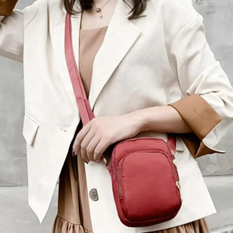 New Trendy Crossbody Zipper  Shoulder Bag For Ladies And Girls Multifunction Handbag Wrist Purse For Females