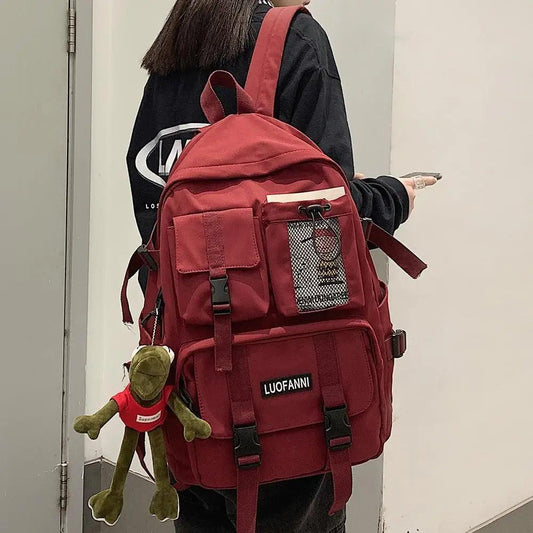 New Trendy Nylon Backpack For Women, Girls And Boy Stylish Travel Mesh, Student College School Bag, Cool Laptop Backpack For Women And Men