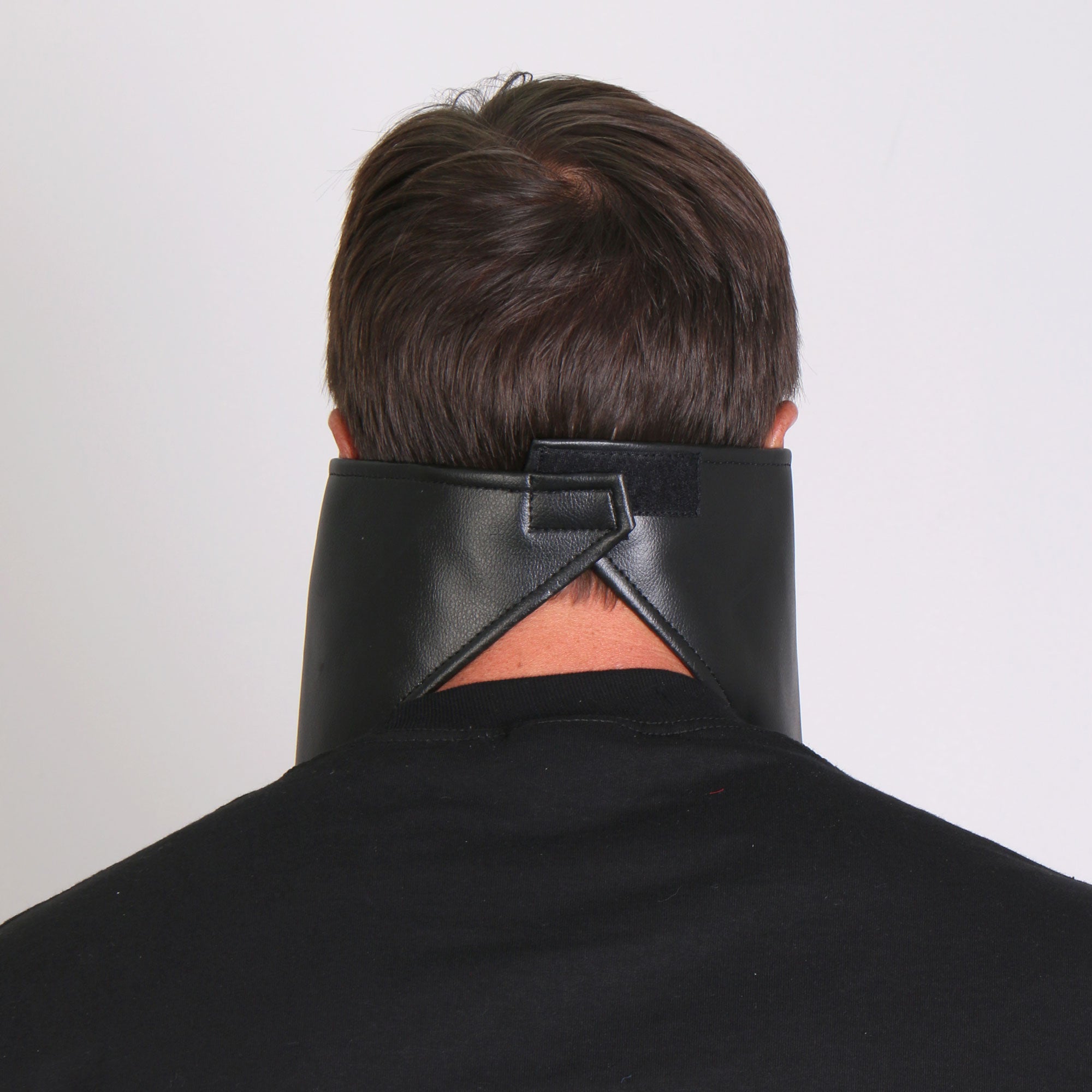 NWL1004 Black Leather Skull Neck Warmer with Fleece Lining