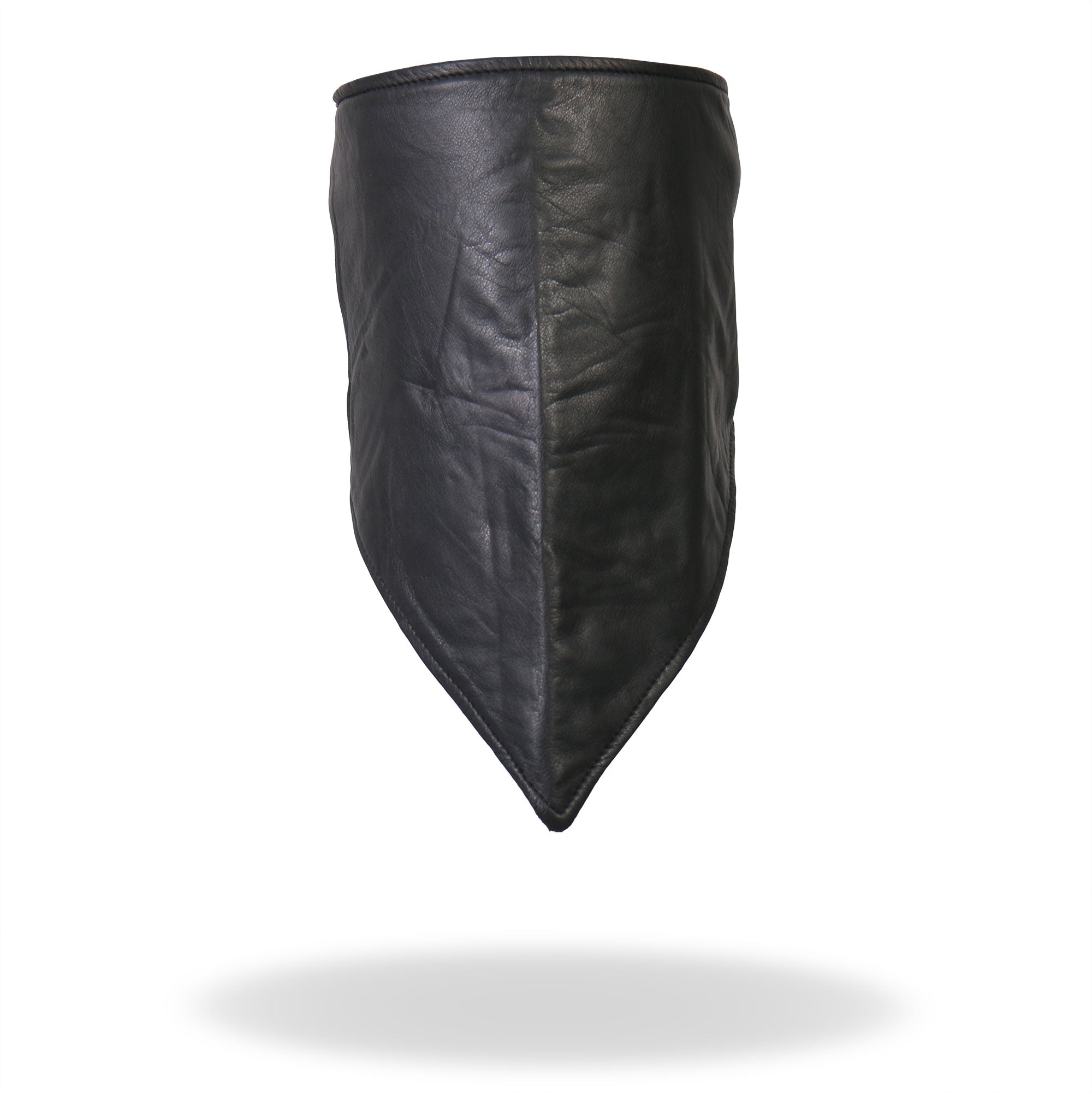 NWL1009 Black Soft Leather Neck Warmer with Fleece Lining