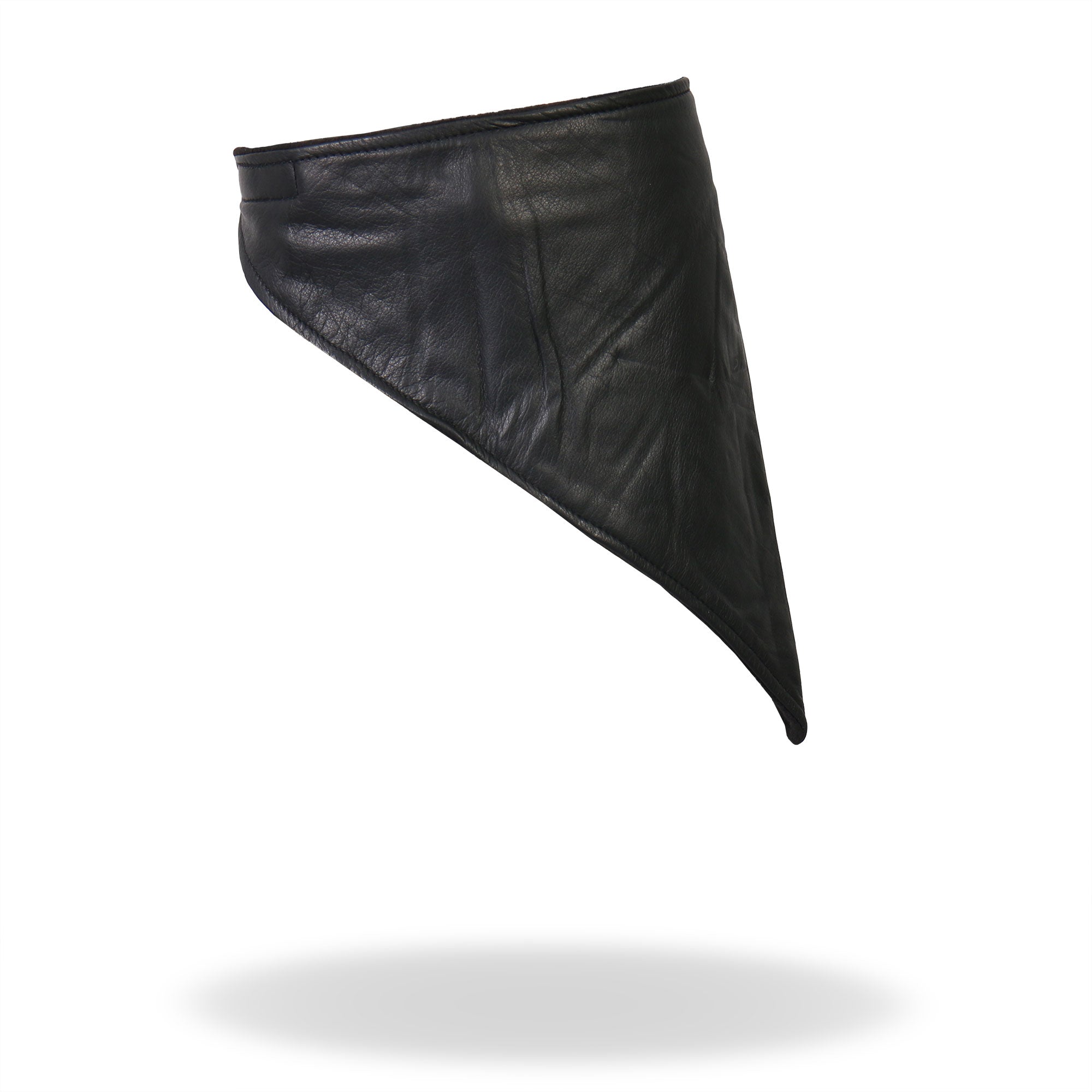 NWL1009 Black Soft Leather Neck Warmer with Fleece Lining