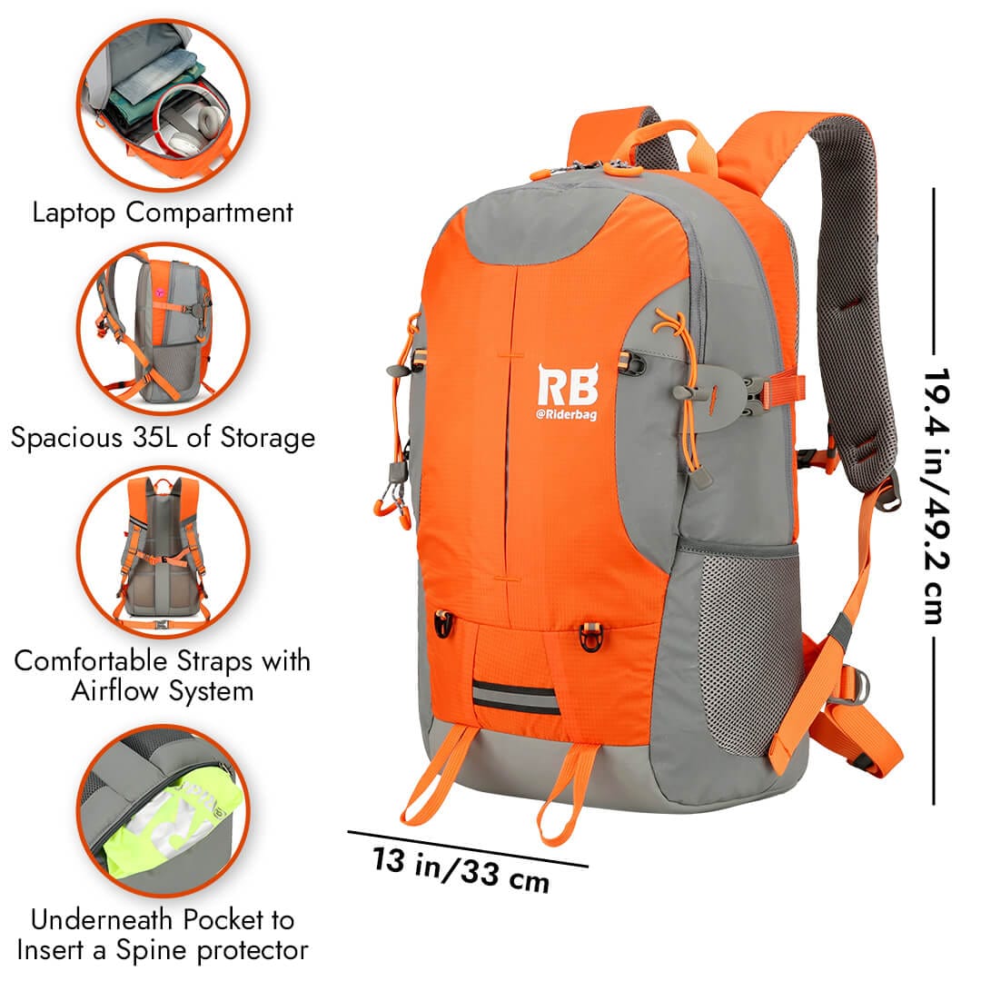 bicycle backpack laptop Hi-Visibility Orange Reflective Commuter Motorcycle Backpack Riderbag