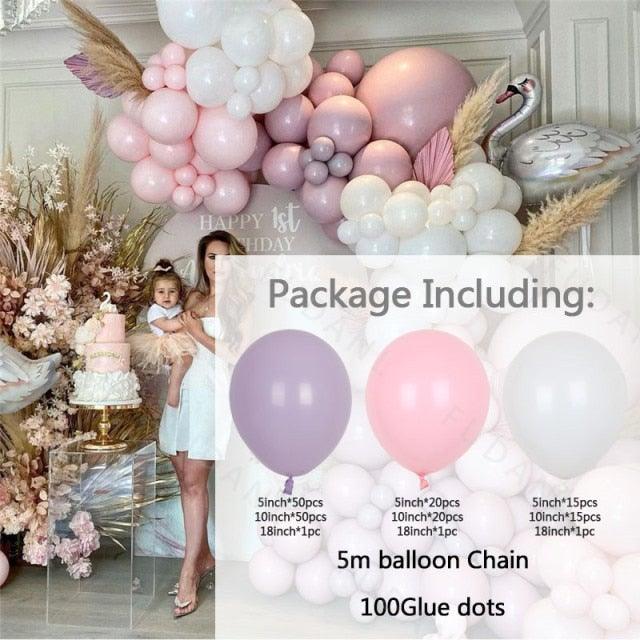 Perfect Set Of Pink Purple Balloon Set Arch Garland Kit For Wedding Birthday Anniversary Balloons For Party Decorations