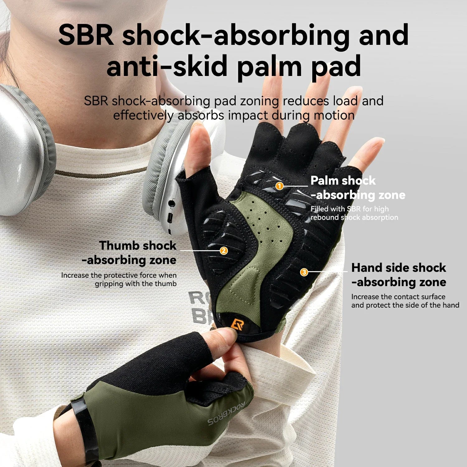 Photochromic Half Finger Cycling Gloves