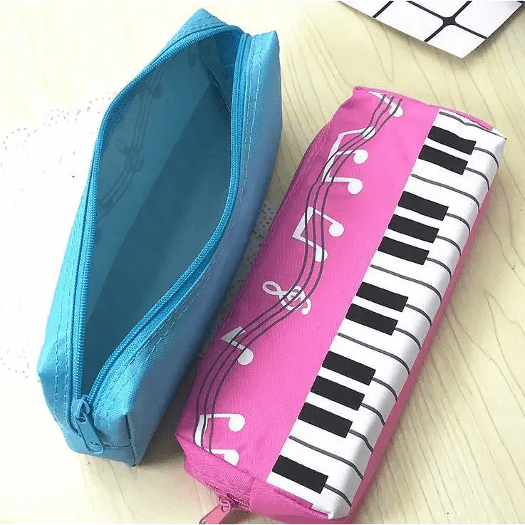Classical Note Computer Case Piano Music Notes Keyboard Pencil Case Large Capacity Pencil Bags Cool ...