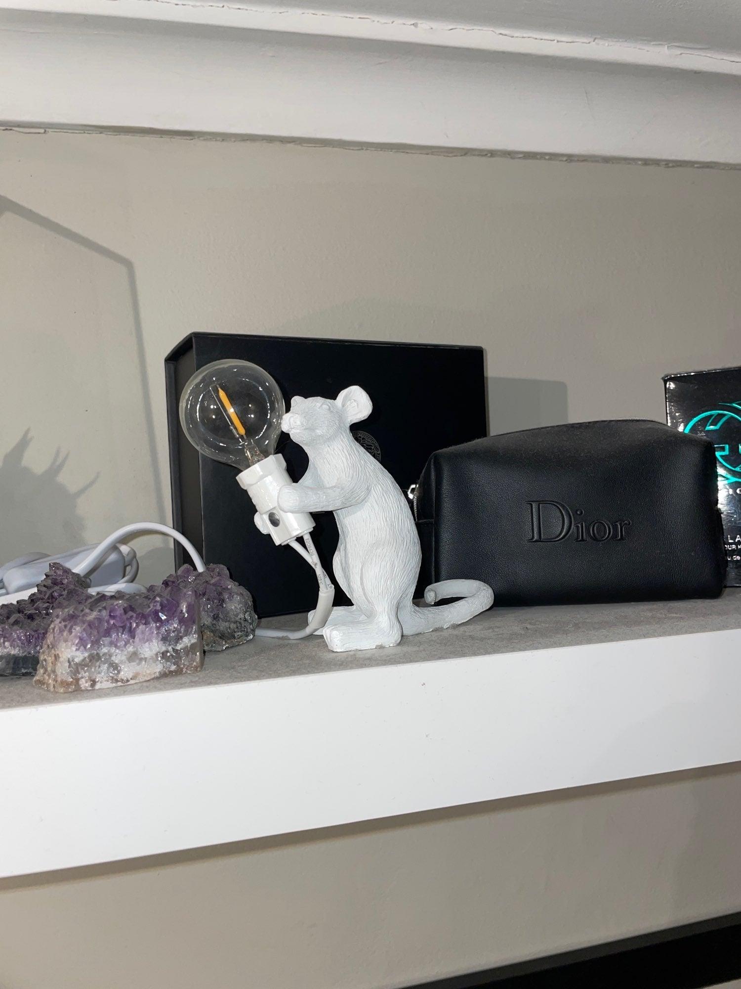 Postmodern Resin Animal Rat Mouse Table Lamp Small Mini Mouse Cute LED Night Lights Home Décor Desk Lights Bedside Lamp Decorative Table Lamp Cute Study Lamps for Bedroom Décor