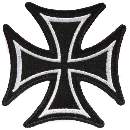 PPA1392 Skinny Iron Cross Patch 3" x 3"