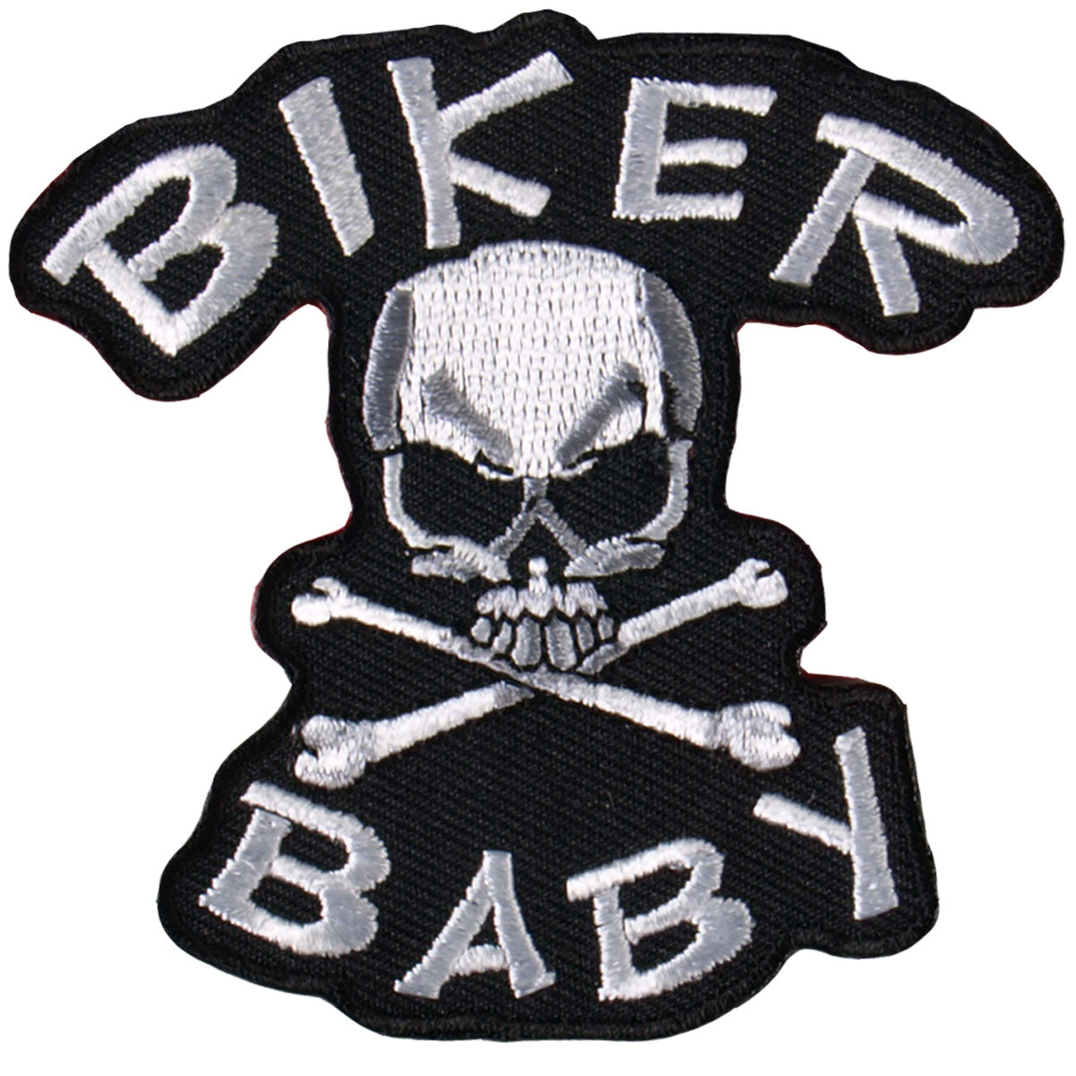 PPA2062  Biker Baby Skull n' Bone 3" x 3" Patch