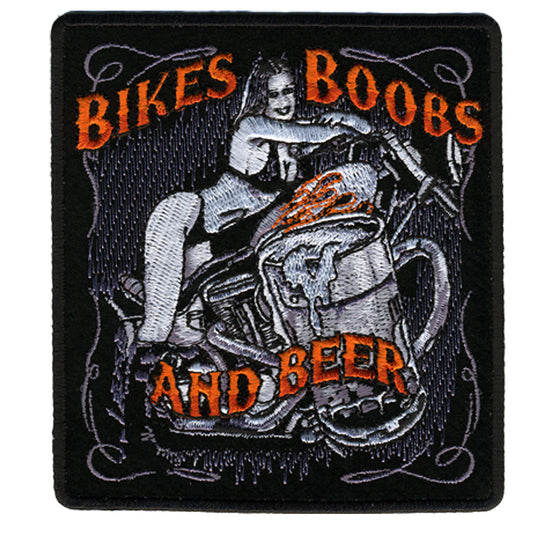 Bikes, Boobs & Beer 4" x 5" Patch