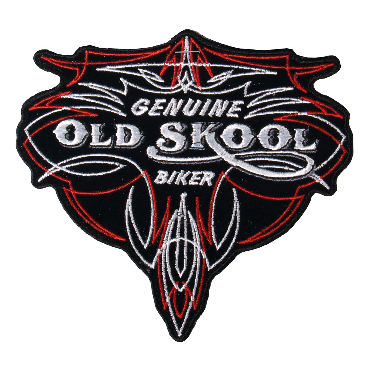 Genuine Old Skool Biker Pinstripe 5" x 5" Patch