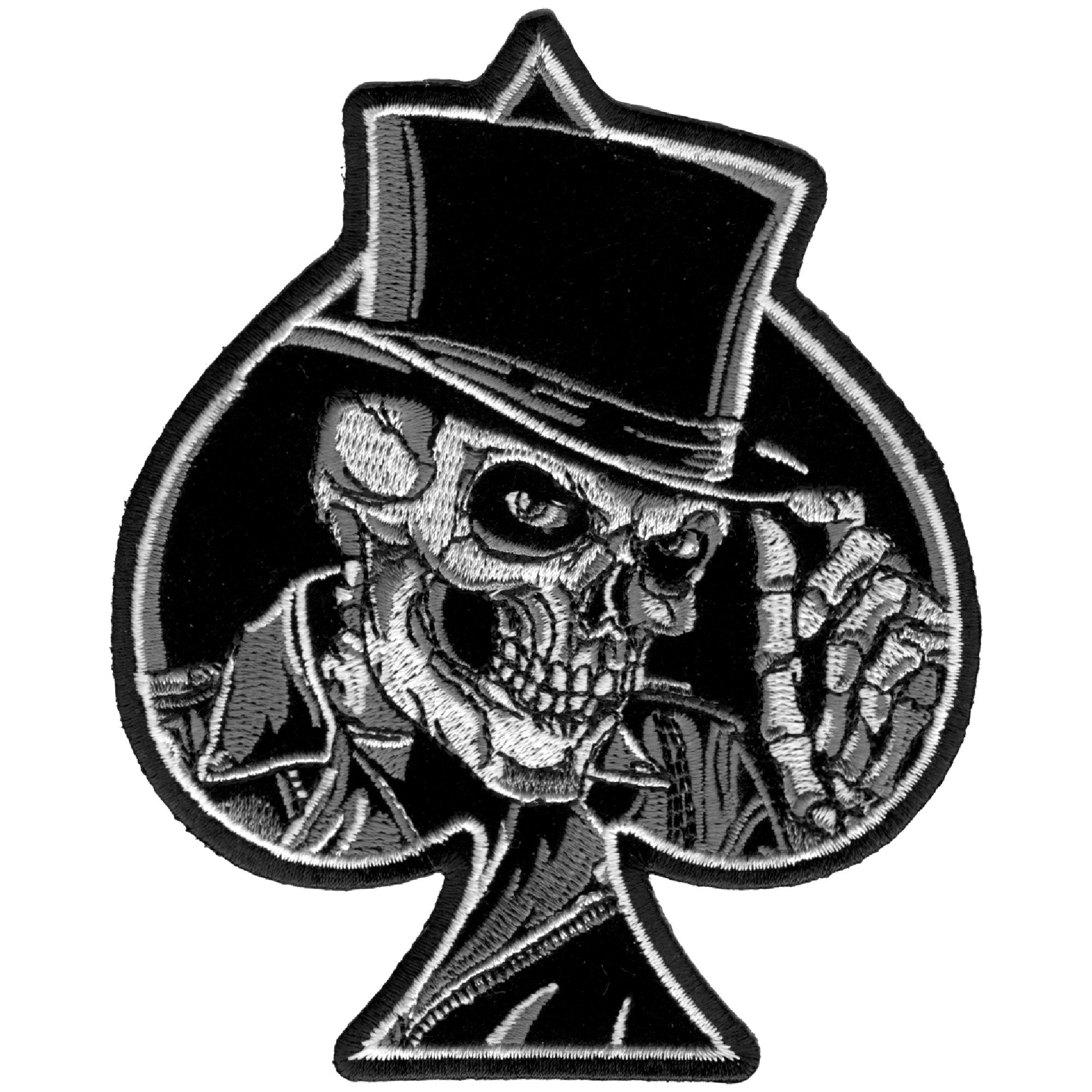 4" Top Hat Skull Patch