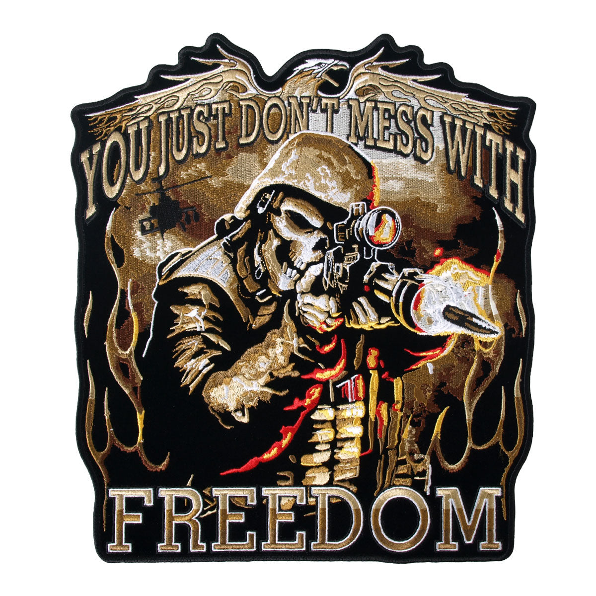 PPA6367 Skull Soldier 10" x 11" Patch