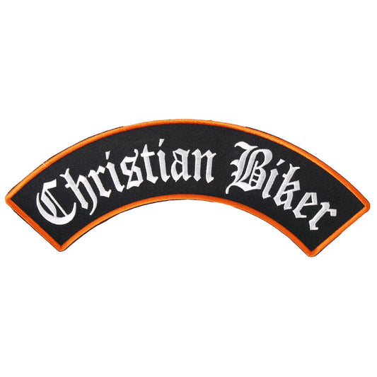 Christian Biker Rocker 10" x 2" Patch
