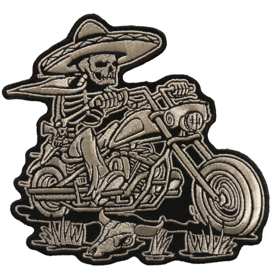 5" x 5" Sombrero Skeleton Rider Patch