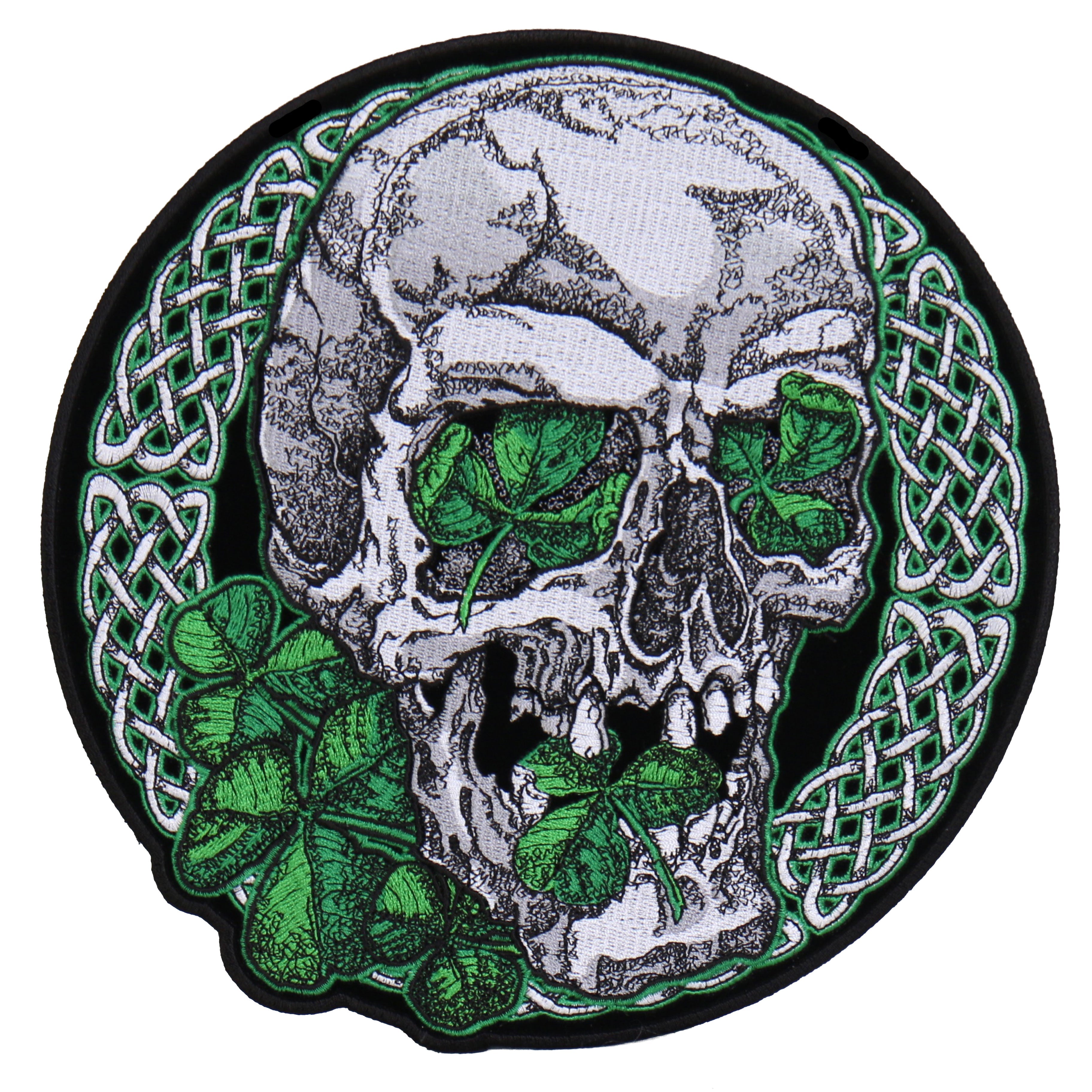 PPA7575 Irish Skull 4" x 4" Patch