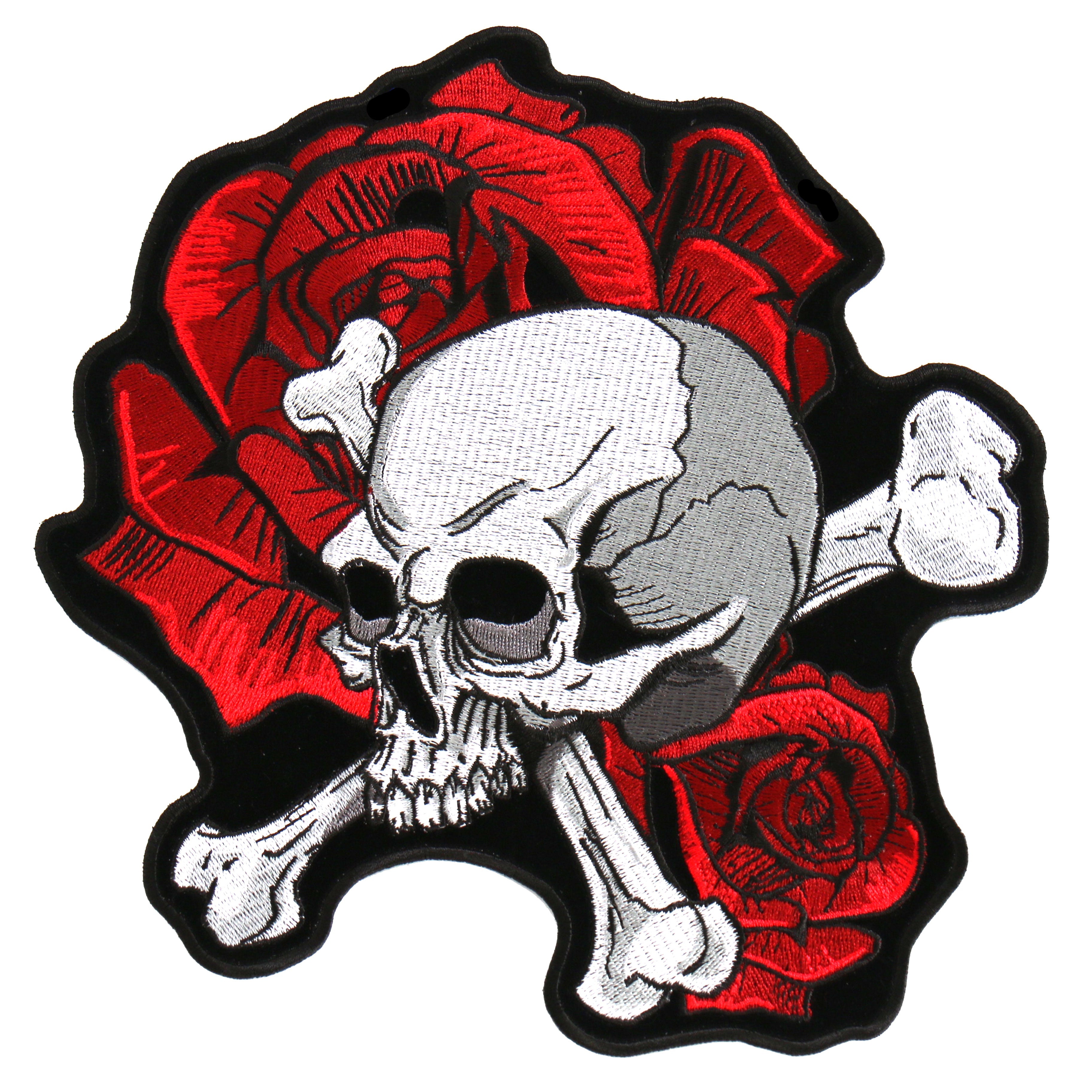 PPA7600 Skull and Roses 4" x 4.5" Patch