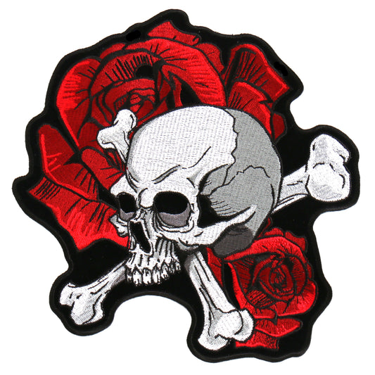 PPA7600 Skull and Roses 4" x 4.5" Patch