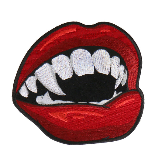 Vampire Fangs Embroidered 4"X4" Patch