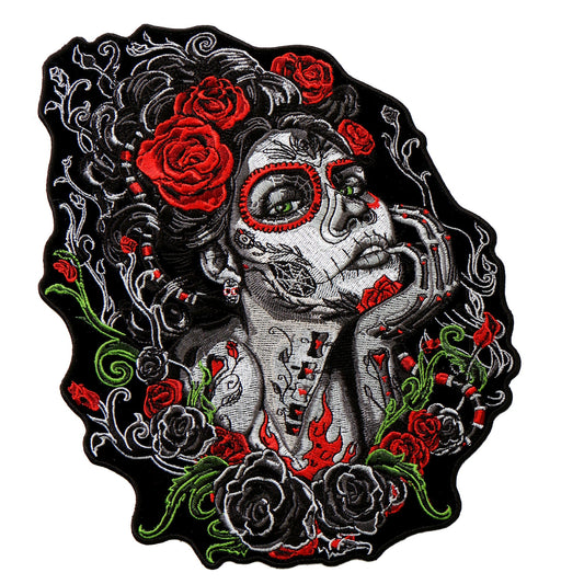 PPA8685 Sugar Skull Woman 4" x 6" Patch