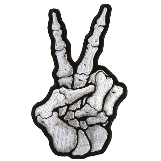 3" x 5" Skeleton Peace Sign Patch