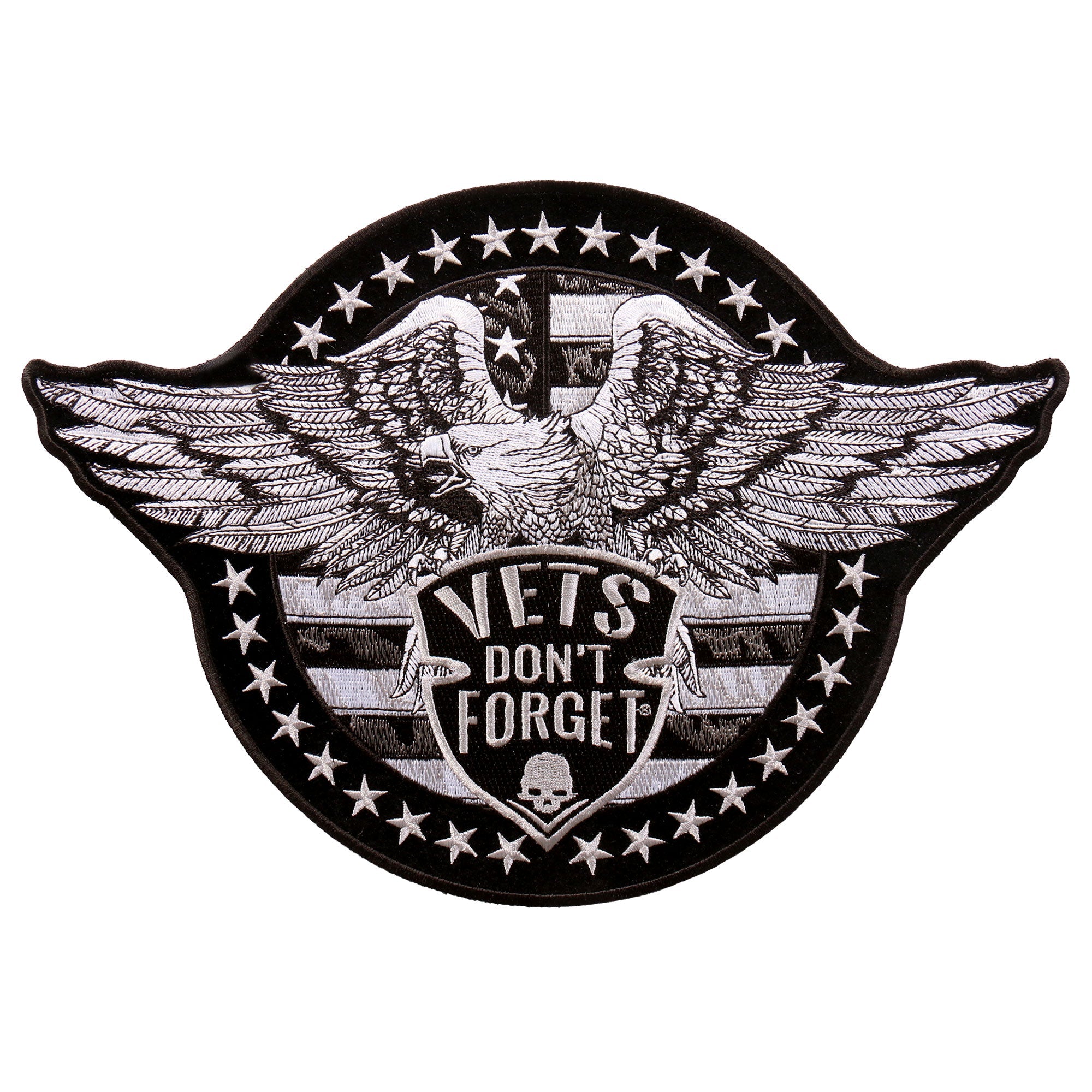 PPA9797 Vets Don't Forget Eagle 12"x8" Patch