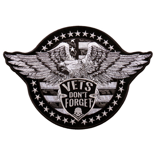 PPA9797 Vets Don't Forget Eagle 12"x8" Patch