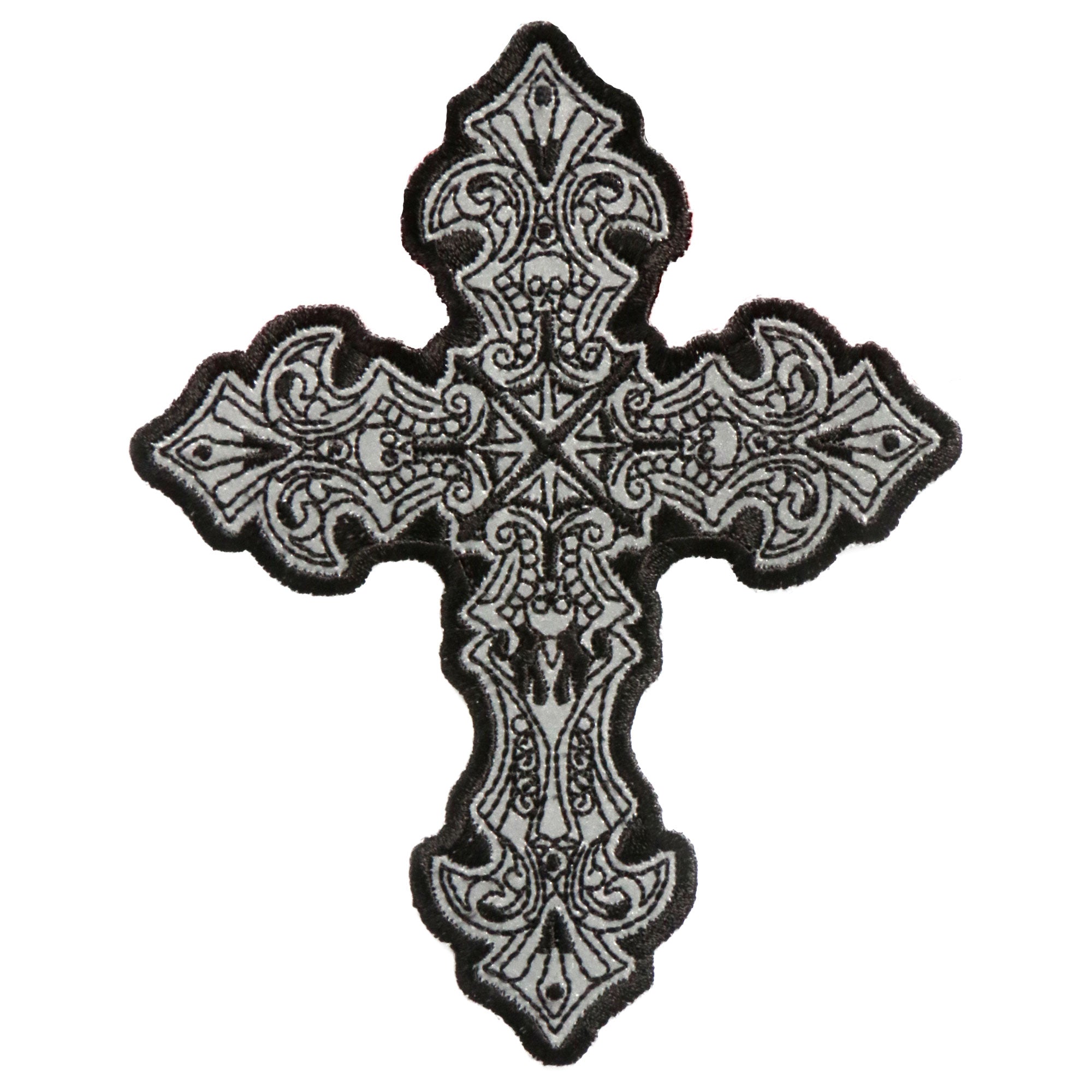 4" x 5" Reflective Crucifix Patch