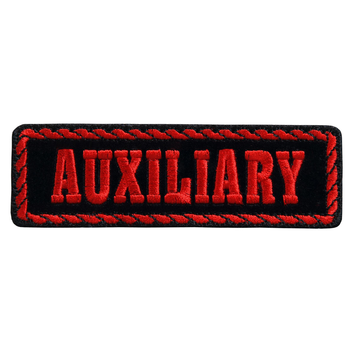 Red Officer Auxiliary 4" x 1" Patch