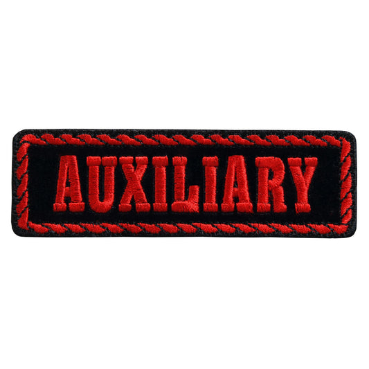 Red Officer Auxiliary 4" x 1" Patch