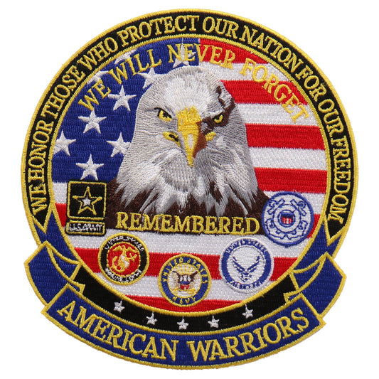 We Honor American Warriors es 5" x 5" Patch