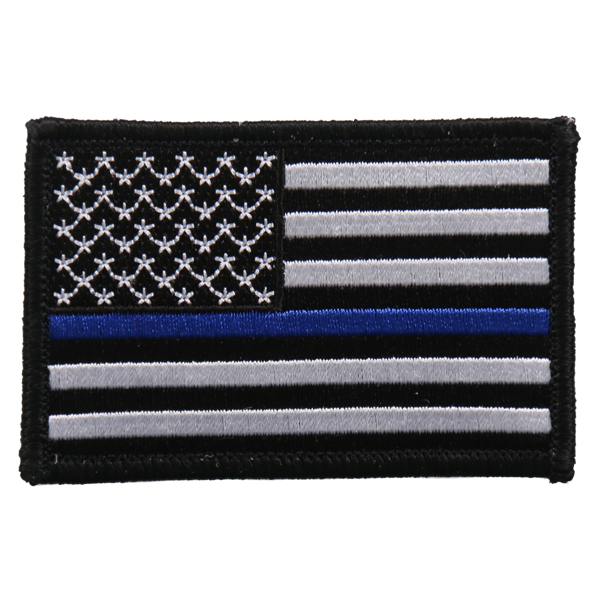 PPF5111 Flag Thin Blue Line Embroidered 3"x2" Patch