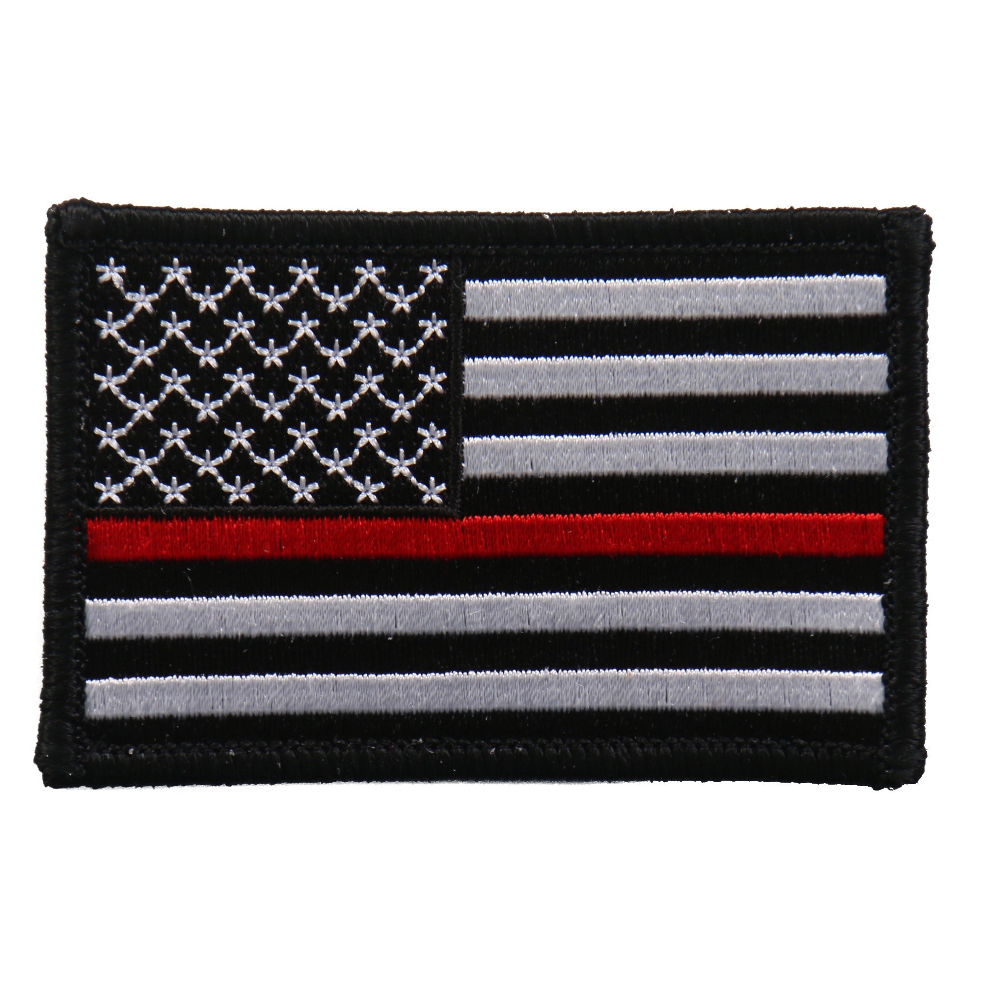 PPF5112 Flag Thin Red Line Embroidered 3"x2" Patch