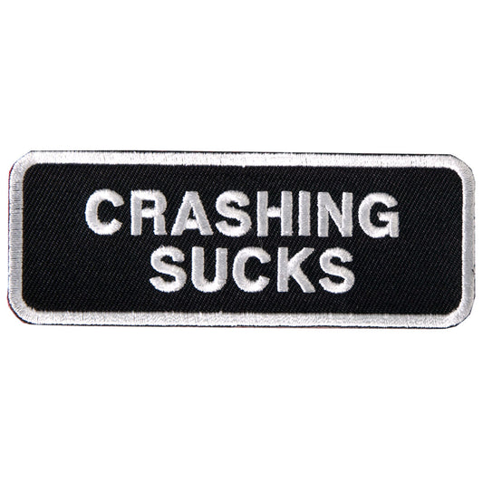 PPL9012 Crashing Sucks 4" x 2" Patch