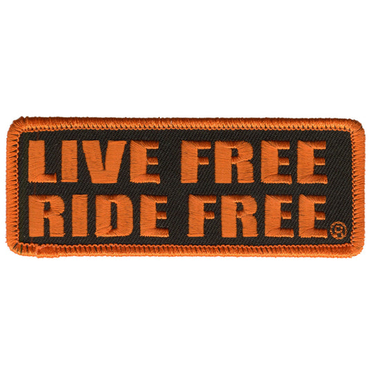 PPL9197 Live Free Ride Free 4" x 2" Patch