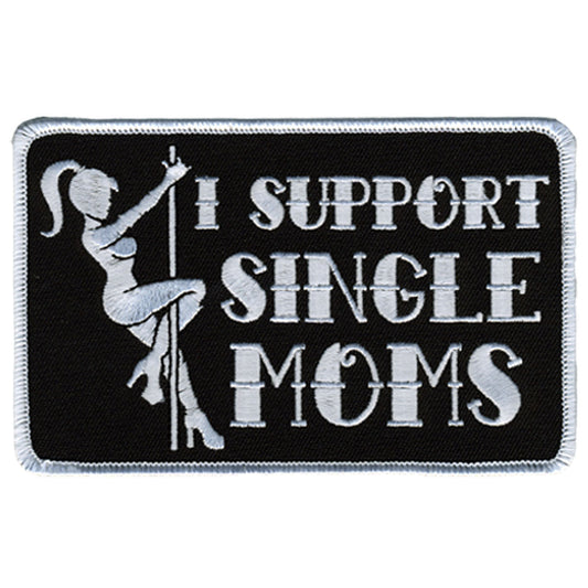 PPL9229  I Support Single Moms 5" x 3" Patch
