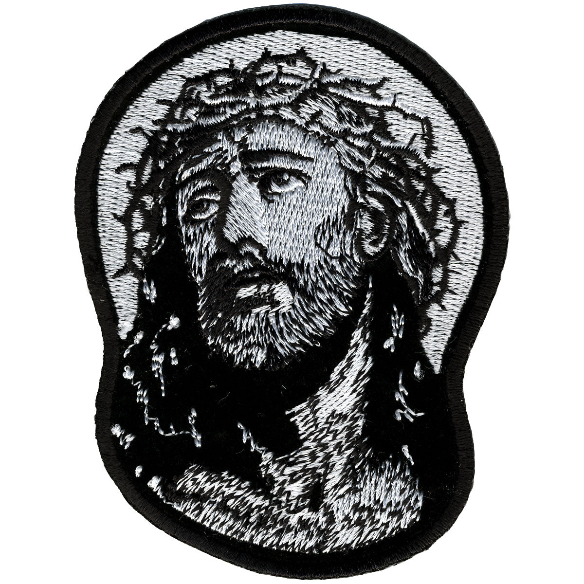 PPL9296  Jesus in Crown of Thorns 3" x 4" Patch
