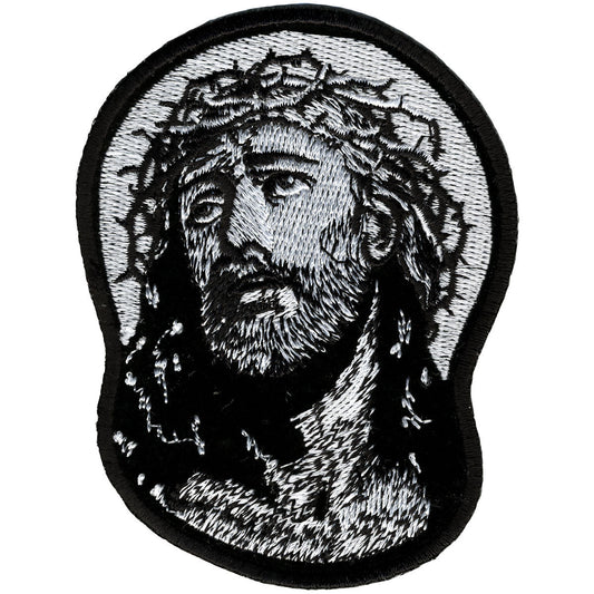 PPL9296  Jesus in Crown of Thorns 3" x 4" Patch