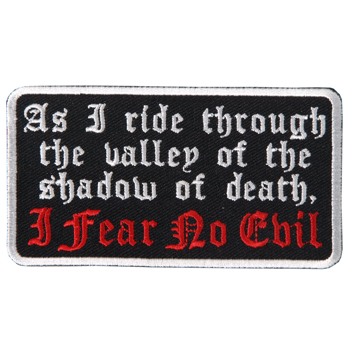 Fear No Evil 4" x 2" Patch