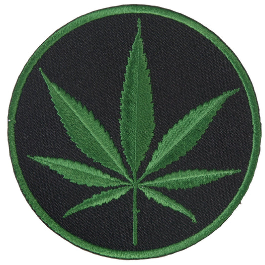 PPL9334  Cannabis Embroidered 3" x 3" Patch